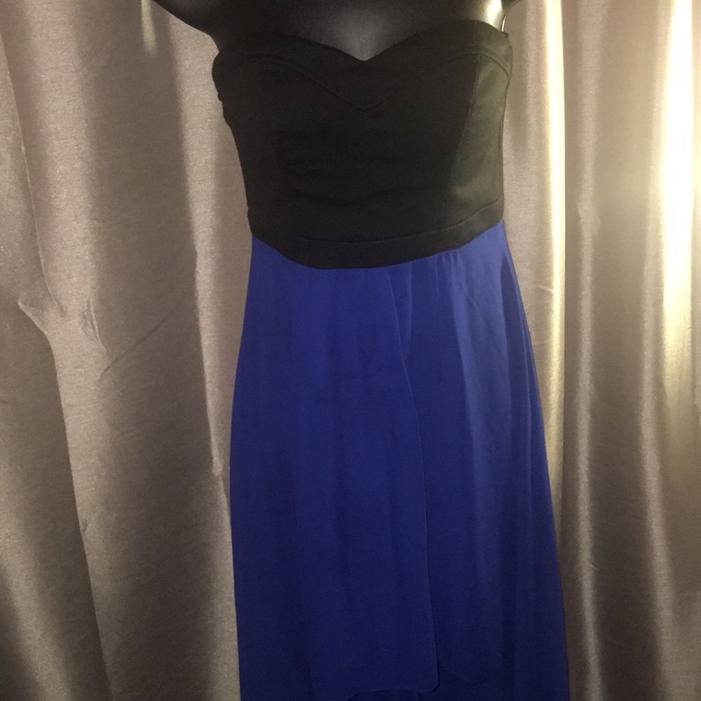 Black & Blue High and Low Dress